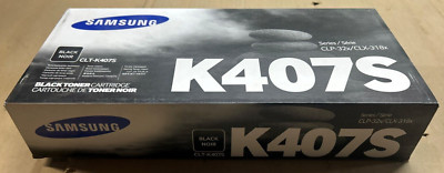 Genuine Samsung CLTK407S / CLT-K407S / K407S Black Toner for CLX-3185FW/3185N