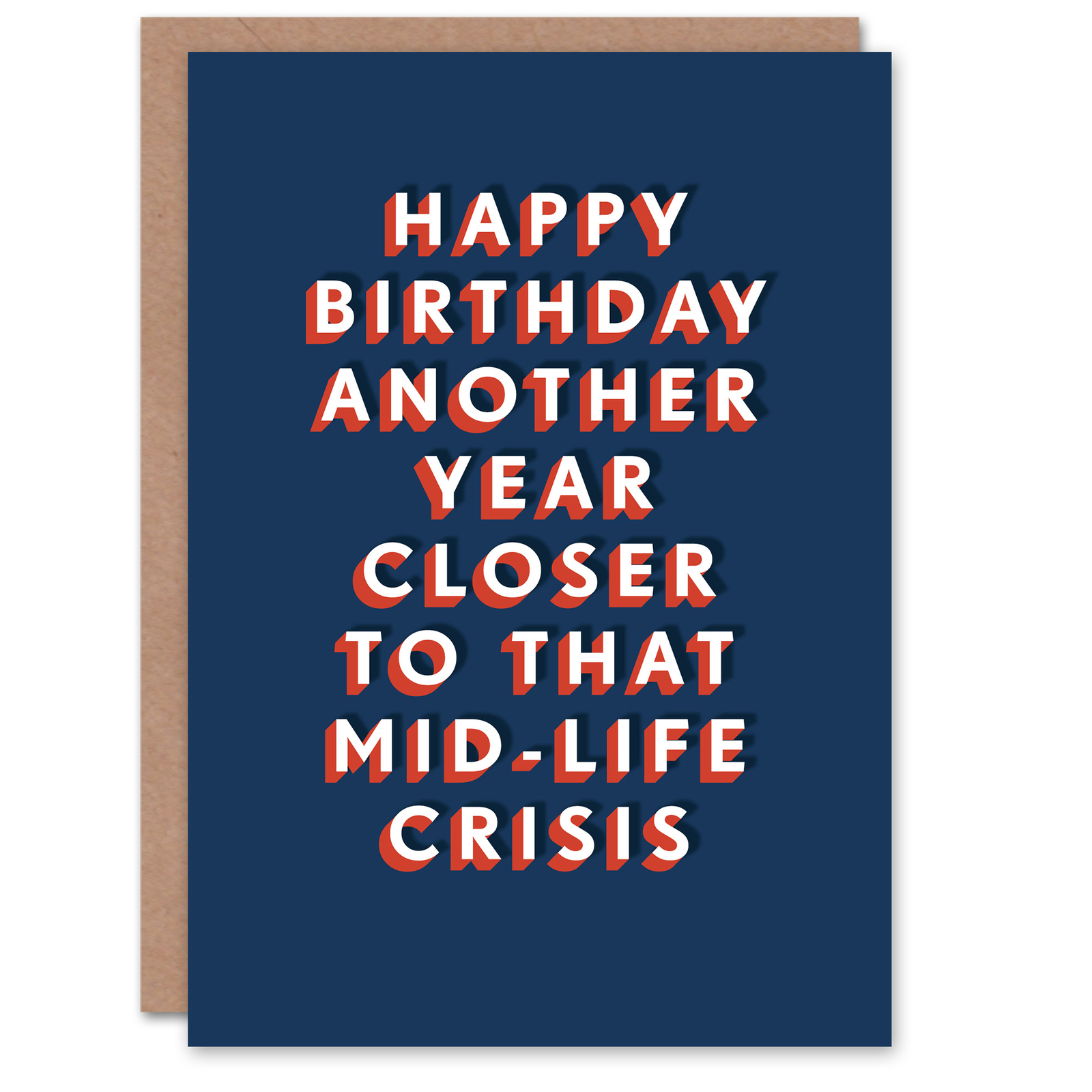 Another Year Closer To Midlife Crisis Funny Birthday Card