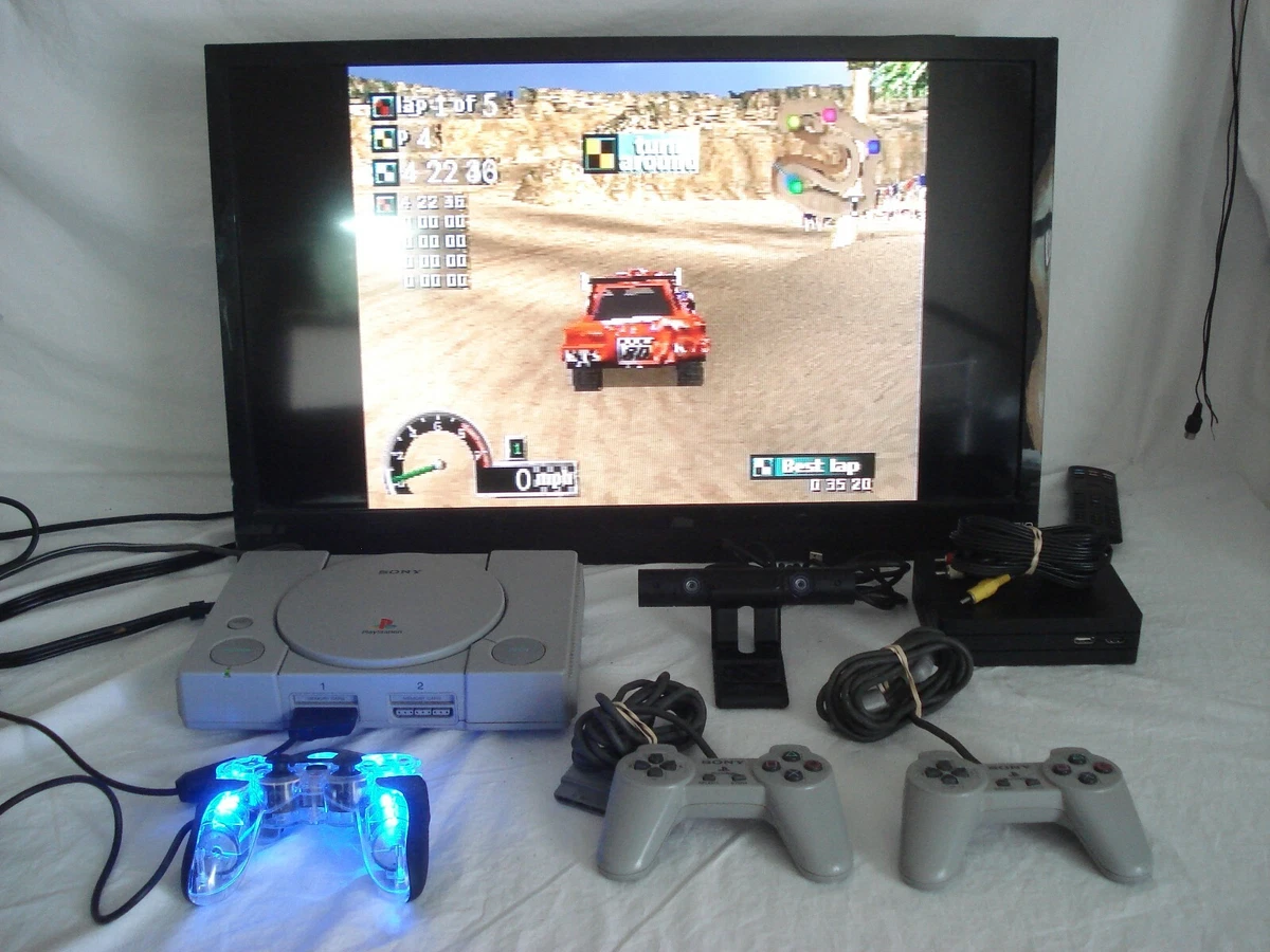 Sony PS1 PlayStation 1 Model SCPH 1001 Console with 3 Controllers and Extras