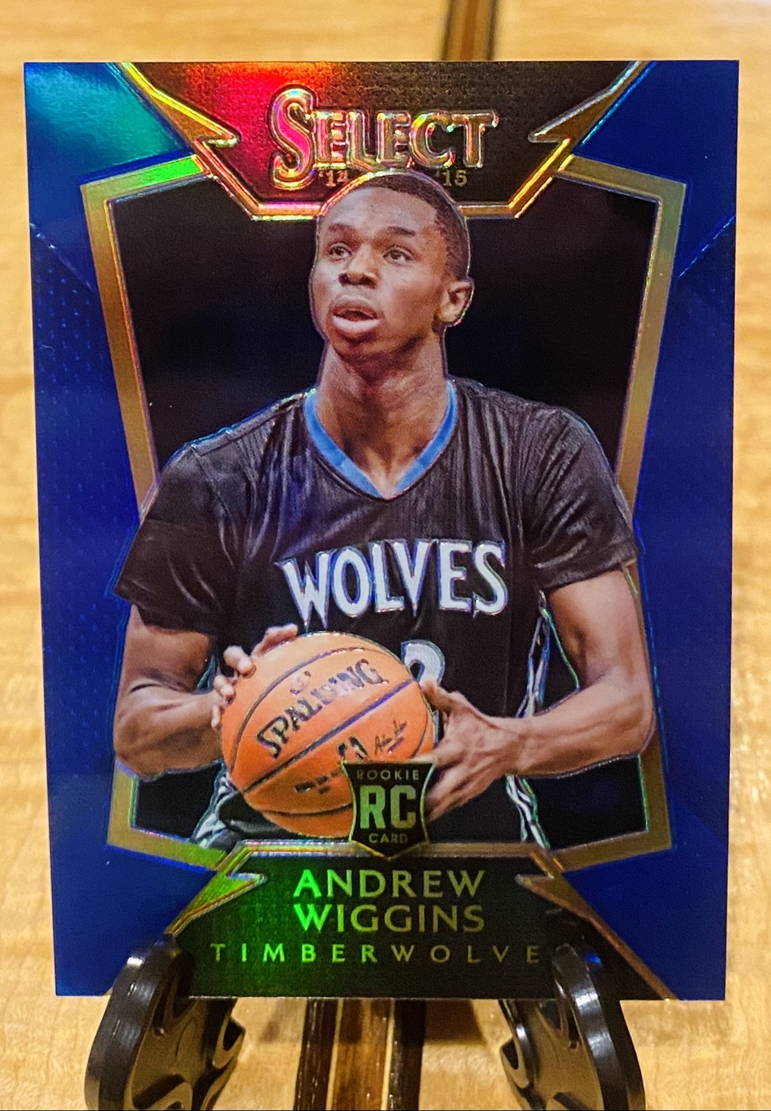 2014 Select Blue Holo Prizm /249 Rookie #100 Andrew Wiggins Timberwolves RC