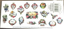 Beautiful FLORAL STICKERS 3 Sheets of 19 Embossed NOS Sealed Shackman