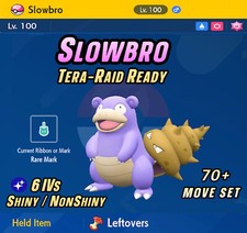 SLOWBRO   Tera Raid  Battle Ready   SHINY 6IVs   Pokemon Scarlet and Violet