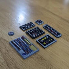 7x Control Panels #1 for 6 IN FIGURE DIORAMA