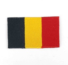 Belgium Flag Travel Embroidered Applique Iron-On Patch 3140
