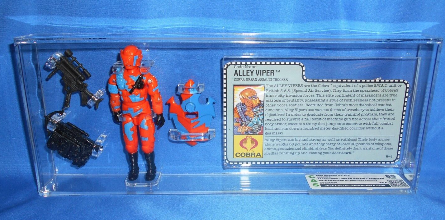 1989 GI Joe ARAH Alley Viper Lot Complete CAS Graded 85.4 w COA & Files  