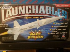 Estes Launchables Basic Builder Bull Pup 12D Model Rocket Kit  #1270 2002 NEW 