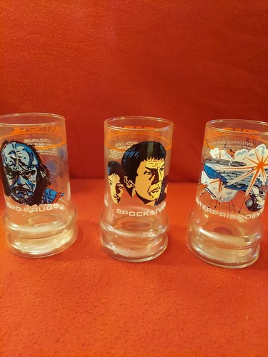Set of 3 Star Trek III drinking glasses 