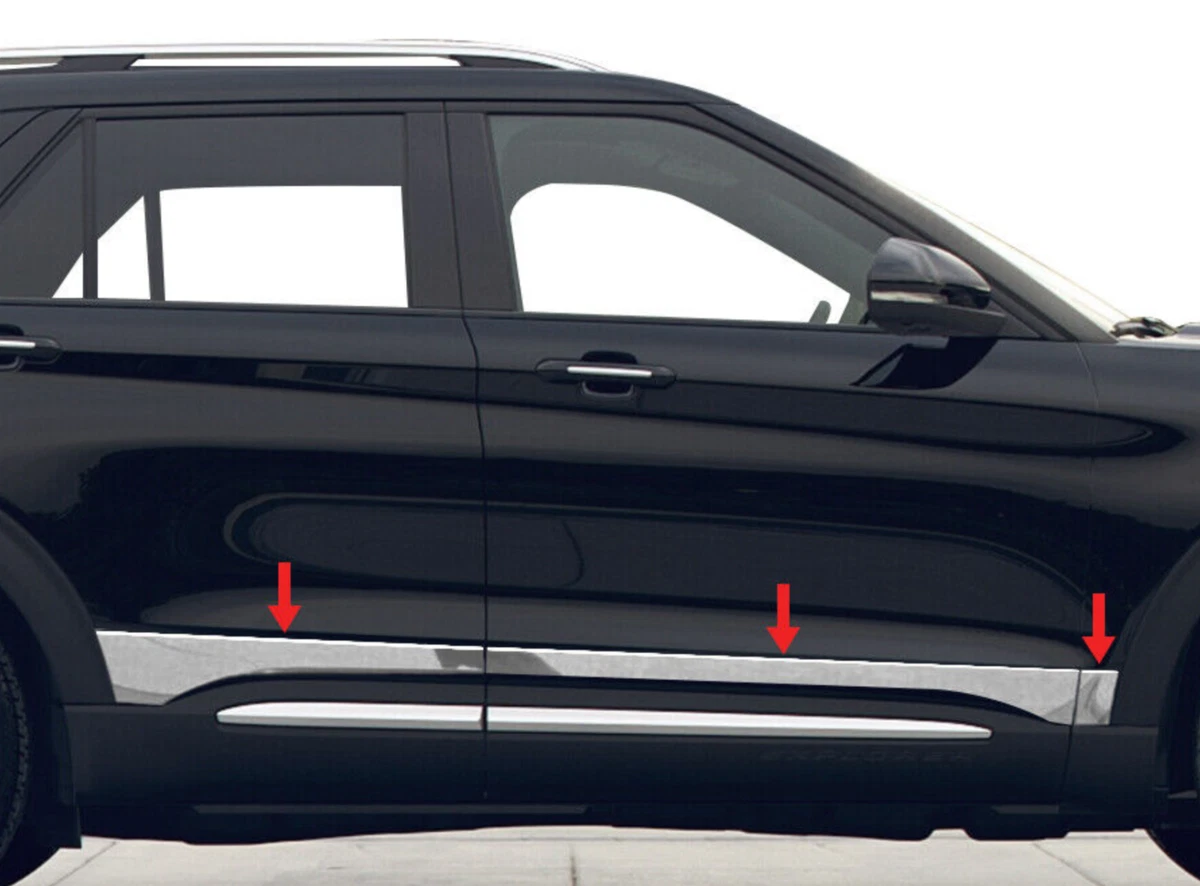 For Volkswagen Tiguan 2022 Glossy Black Body Side Door Molding Cover