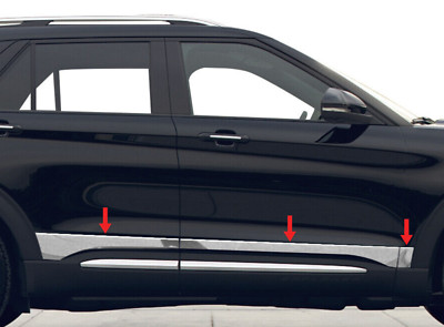 for 2020-2025 Ford Explorer Stainless Chrome Rocker Panel Trim 6''