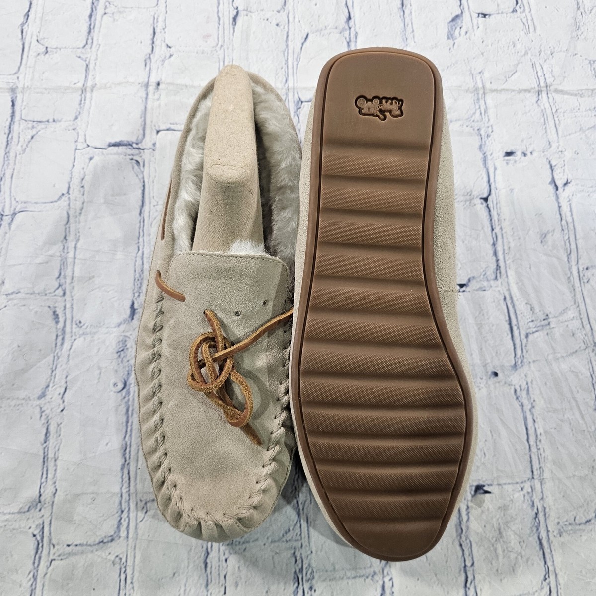 COACH Men Sand Suede Shearling Slippers Moccasins Sz 11 COACH Suede Shearling Moccasin - Sand- CC743 Men main image 2