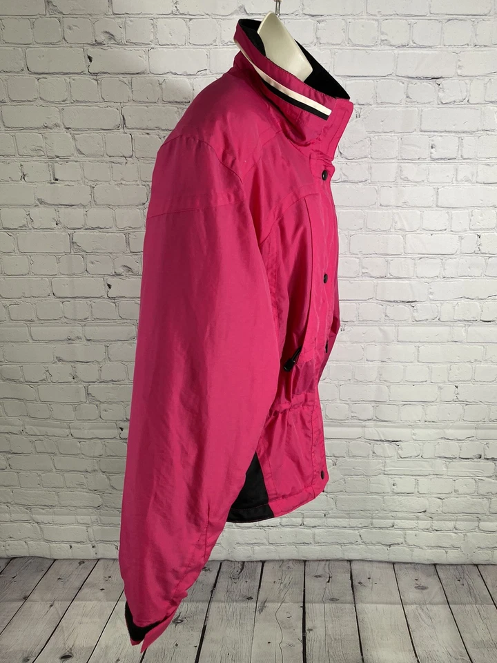 Chaqueta de esquí de cuello alto ventilada aislada cremallera completa negra rosa Serac años 90 de colección 6 Foto 2 de 4