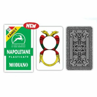 Neapolitanische Karten MODIANO FAMILY Deck mit 40 Karten BESEN BRISCOLA TRESETTE