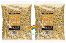 2 Packs Trader Joe's Dry Toasted Pignolias - Pine Nuts 8 oz Each Pack