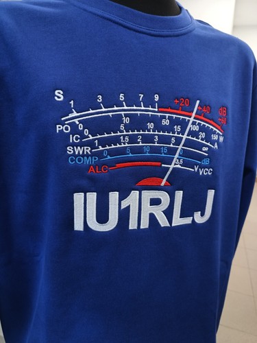 Bluza z haftowanym znakiem wywoławczym S-Meter, amatorski radiooperator niebieski XL - Zdjęcie 4 z 8