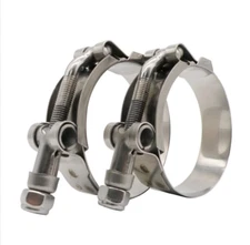 2x 2" Inch T-BOLT CLAMP SILICONE STAINLESS STEEL HOSE TURBO INTAKE INTERCOOLER