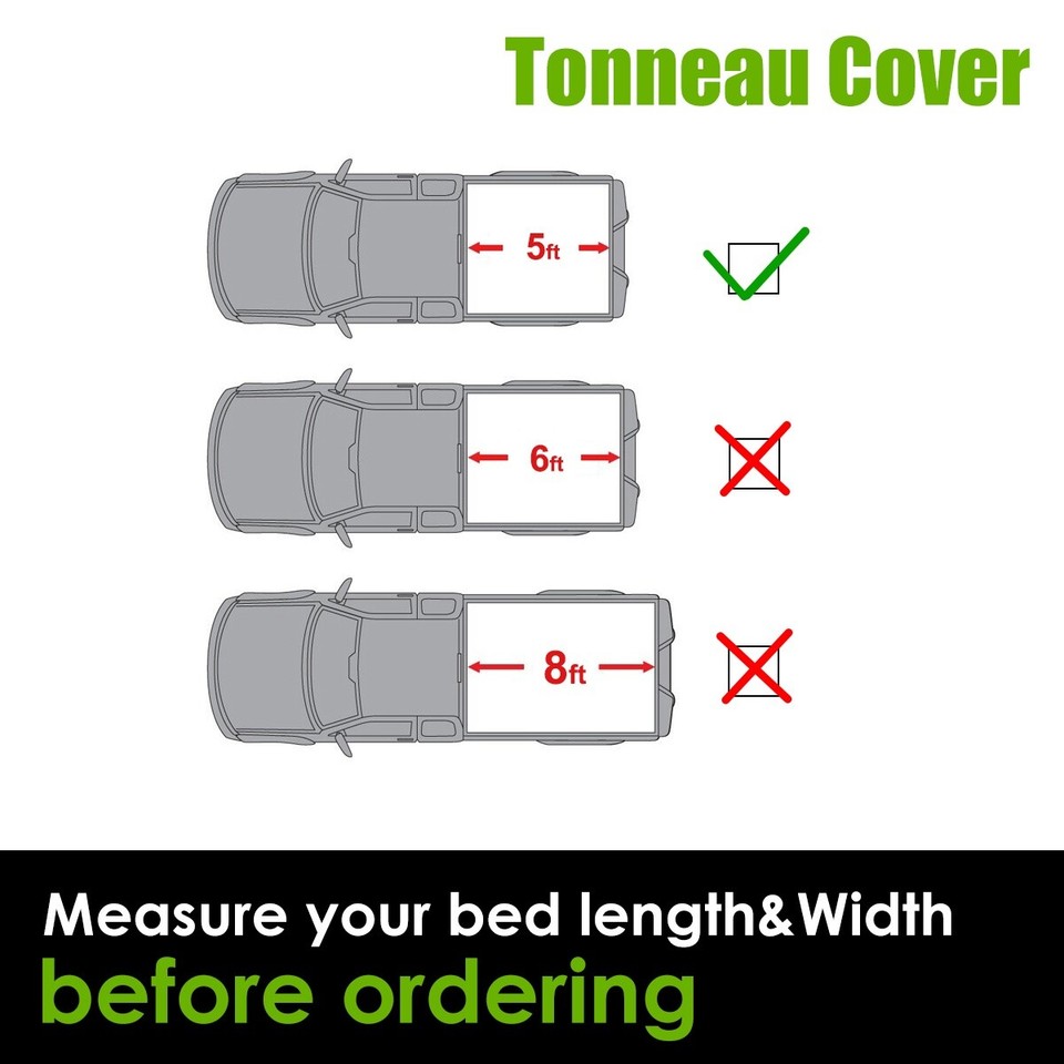 Soft RollUp Bed Cover Tonneau Cover for 20052022 Nissan Frontier 5FT