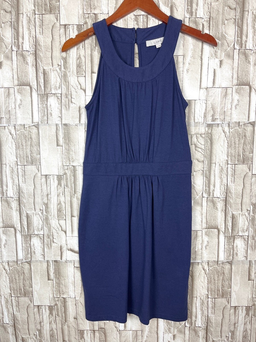 ann taylor loft halter dress Ann Taylor Loft Extra Small XS Women's Dress Halter Neck Dark Blue