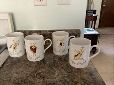 Ceramika Stodoła Renifer Zestaw # 7 kubków do kawy Kubki Święty Mikołaj Renifer Japonia