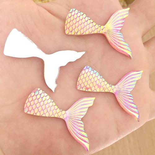 10pcs Jewelry accessories Mermaid Fish scales tail resin wedding decoration-E77 - Picture 6 of 22