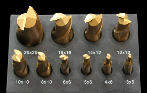 Juego de flautas End Mills recubiertas de lata 2 y 4 20 piezas/juego, 3-4-5-6--8-10-12-14-16-20 - Imagen 3 de 4