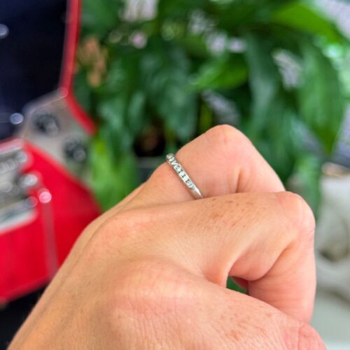 10ct White Gold Diamond Wedding Band Ring by Michael Hill - Size: L ~ RRP: $899 - Picture 9 of 10