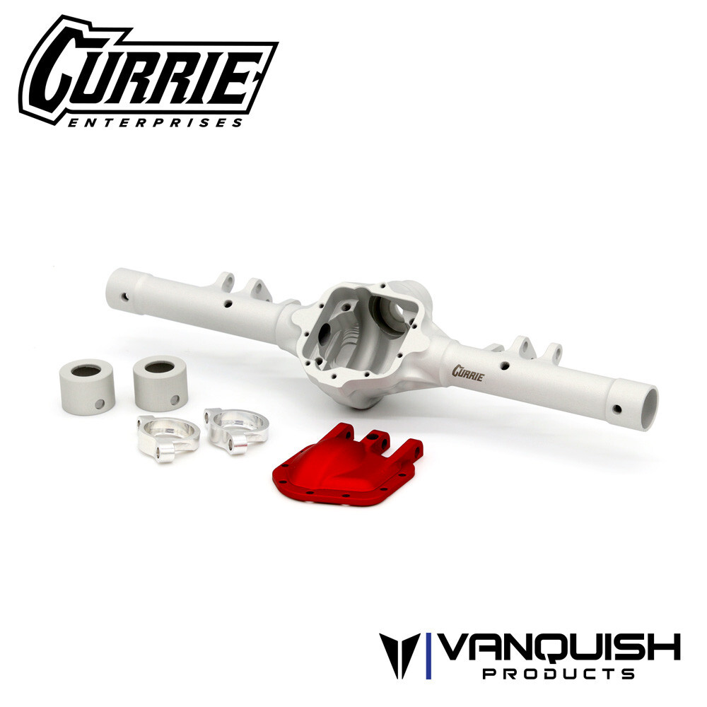 【VANQUISH】　Currie リアアクスル　シルバー　AXIAL レイス用 VANQUISH CURRIE F9 SCX10-II REAR AXLE GREY ANODIZED – Key