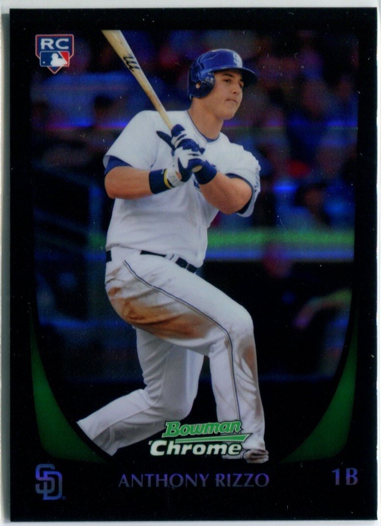 ANTHONY RIZZO 2011 Bowman Chrome Draft REFRACTOR RC Padres Rookie #70