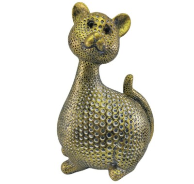 Sagebrook Home Decor Gold Spotted Cat 