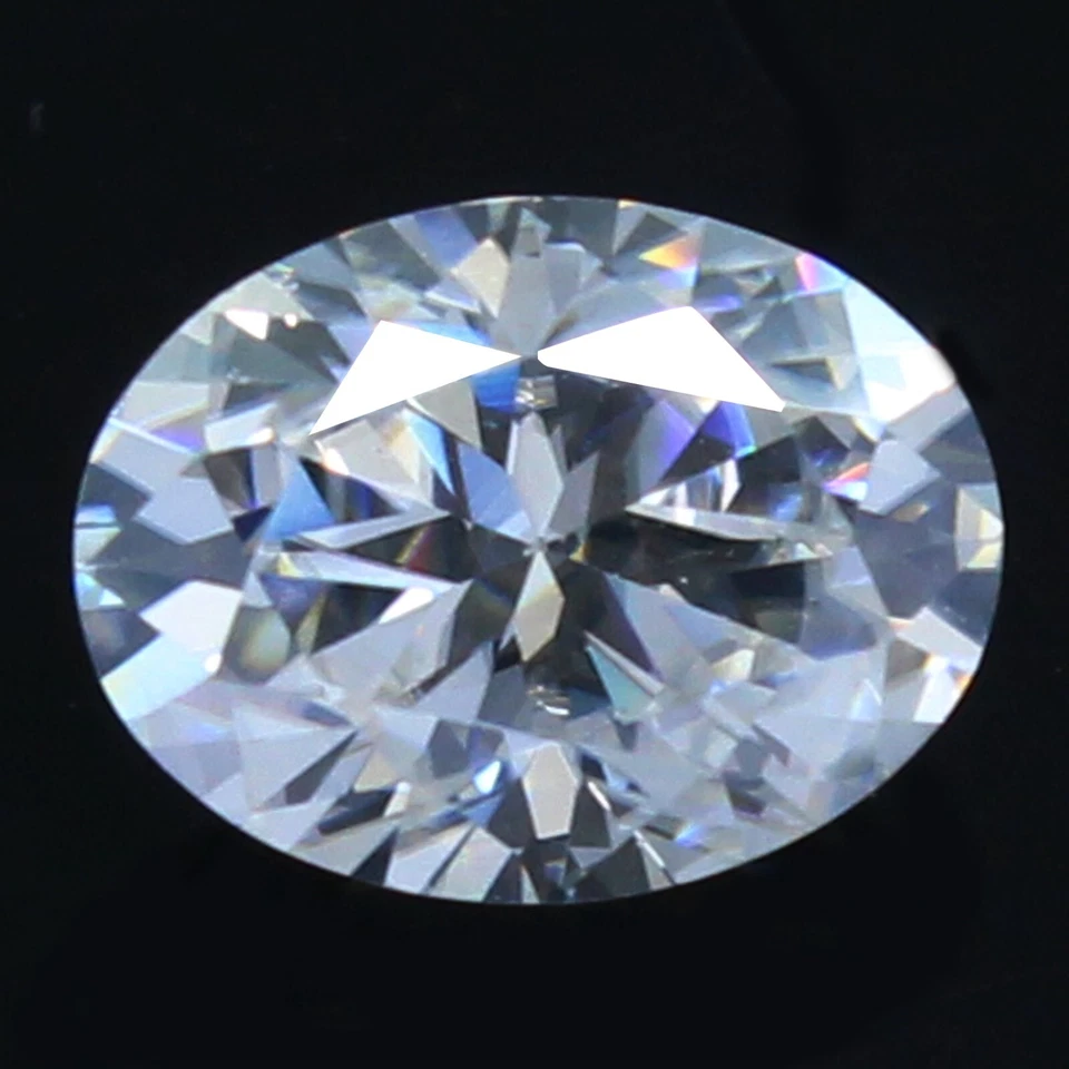 Diamante suelto blanco ovalado 7x5 mm corte excelente certificado DE natural certificado VVS1 Foto 3 de 4