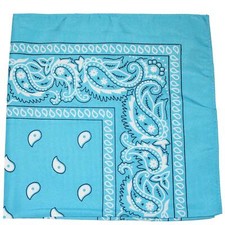 Paisley 100 Cotton Bandanas Turquoise