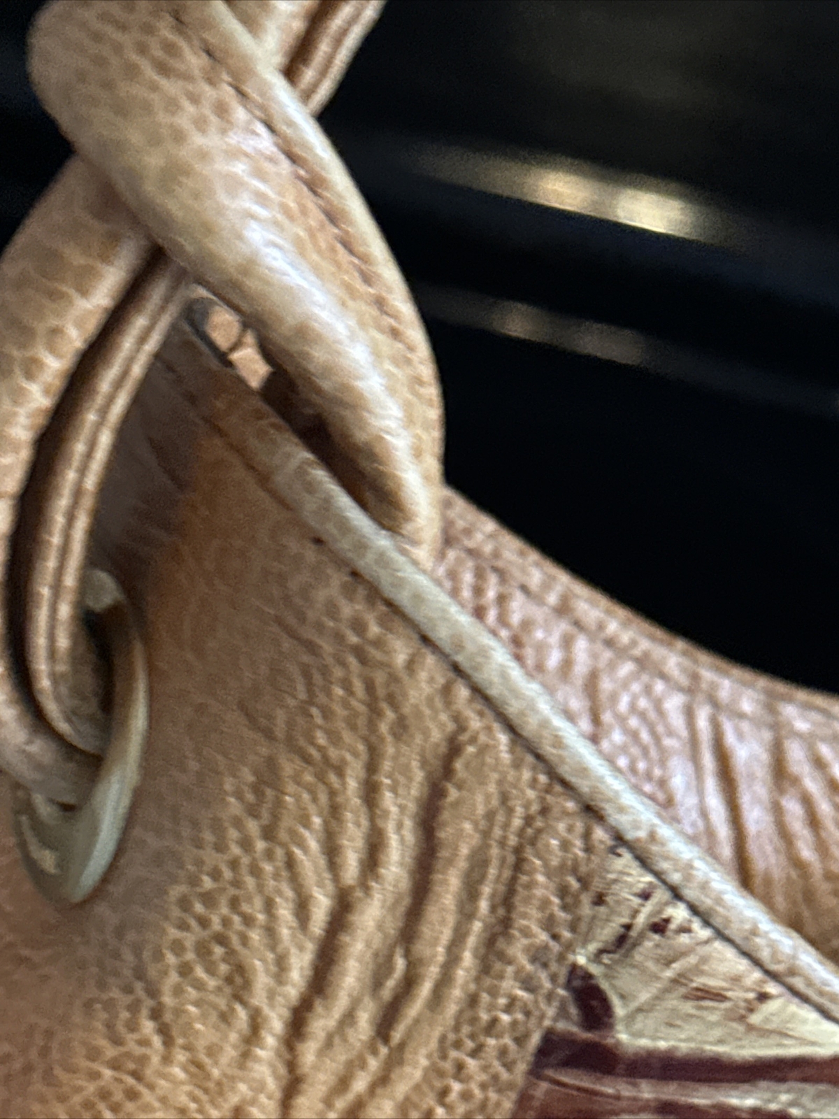 Brahmin Copa  Cabana Surf  Texture Brown Color Leather Handbag