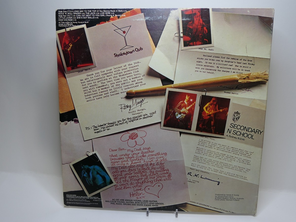 AC/DC – High Voltage / 1976 ATCO Records – SD 36-142 Vinyl