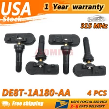 NEW 4PCS DE8T-1A180-AA TPMS Tire Pressure Sensor For Ford Explorer Mustang Focus
