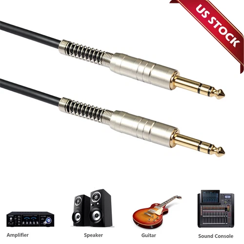 6ft NOISELESS Electric Guitar Bass Cable Pedal AMP Cord 1/4" USA KEYBOARD