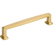 Jeffrey Alexander 128 mm Center-to-Center Brushed Gold Richard Cabinet Pull