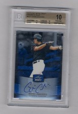 2012 Leaf Metal Draft Prismatic Blue AUTO Gavin Cecchini RC #18/25 BGS 10 