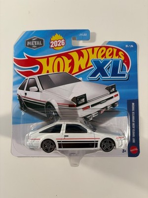 2026 Hot Wheels XL 1987 Toyota AE86 Sprinter Trueno White 1:43 HW