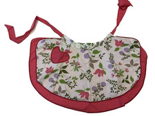 Vintage 1950s Reversible Waist Apron Retro Rockabilly Pinup Housewife Half Pocke