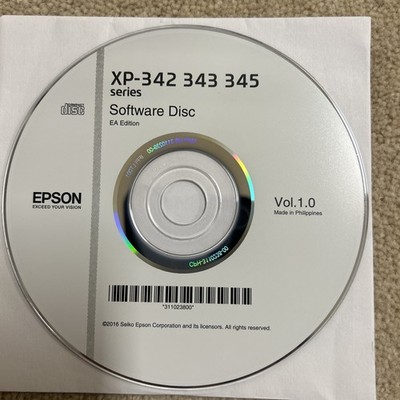 Original Epson XP-342 343 345 Series Software Disc Vol. 1.0