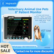 CMS6000 VET Veterinary Monitor  8'' TFT color LCD ECG, RESP, SpO2, PR, NIBP TEMP