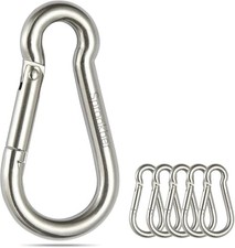 Stainless Steel Spring Snap Hook Carabiner - 304 Stainless Steel 2.25 Inch