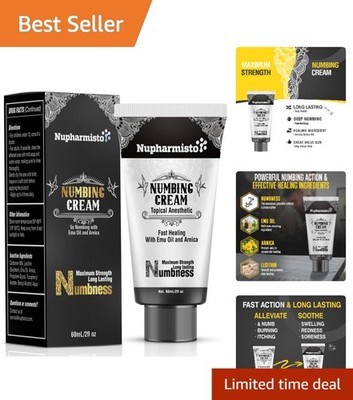 Maximum Strength Numbing Cream 60ml - Soothes Pain with Arnica & Menthol