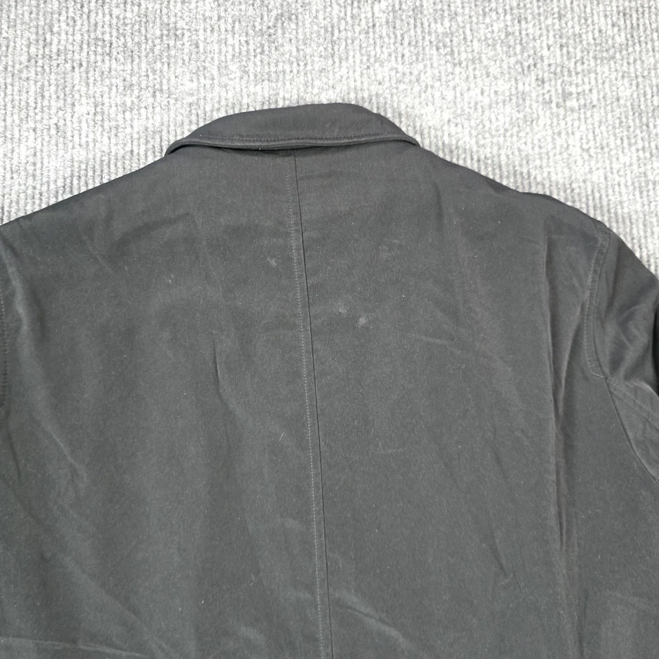 Abrigo de Coche Ralph Lauren Para Hombre XL Negro Botón Frontal Extraíble Forro Acolchado Foto 4 de 4