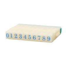 4.5mm Width Plastic Rubber 0-9 Digits Detachable Arabic Numerals Stamp