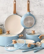 NIB - GreenPan Essence Ceramic Nonstick 10-Piece Cookware Set - Blue Haze