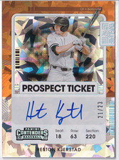 2021 Panini Contenders Prospect Ticket Autographs Cracked Ice #5 Heston Kjerstad