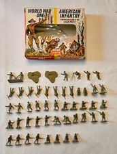 Airfix S29 WWI American Infantry HO Front Window Box Set - Marx Playset