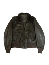 Schott USA luxury vintage usn usaaf g-1 leather bomber jacket size large £1099