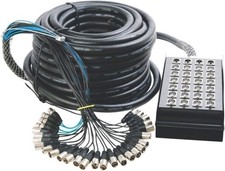 On-Stage 24 x 4 XLR Snake, Black, 50 Foot SNK24450V2 