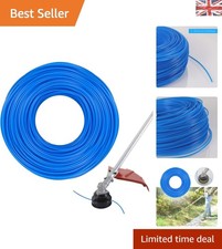 1.6mm Round Blue Strimmer Line, 100m Long - Ideal for Agricultural & Garden Use 0.12 per metre
